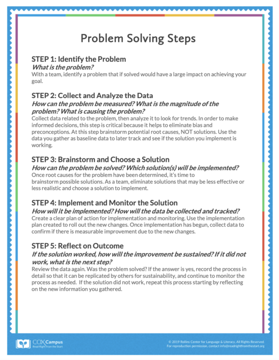 3.5 scenarios for problem solving steps scenario 2